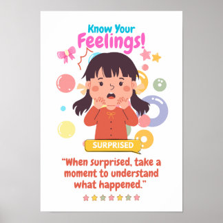 Poster Emoção das Crianças com Surpresa
