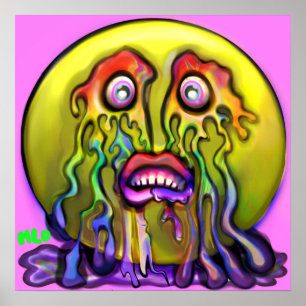 Poster Emoji Chorando Lágrimas Tristes Arco-Íris Gráficas