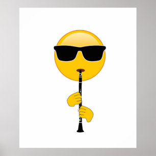 Poster Emoji Jogando Clarinet