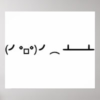 Emoticon de Ascii de Inversão de Sacudir mesa
