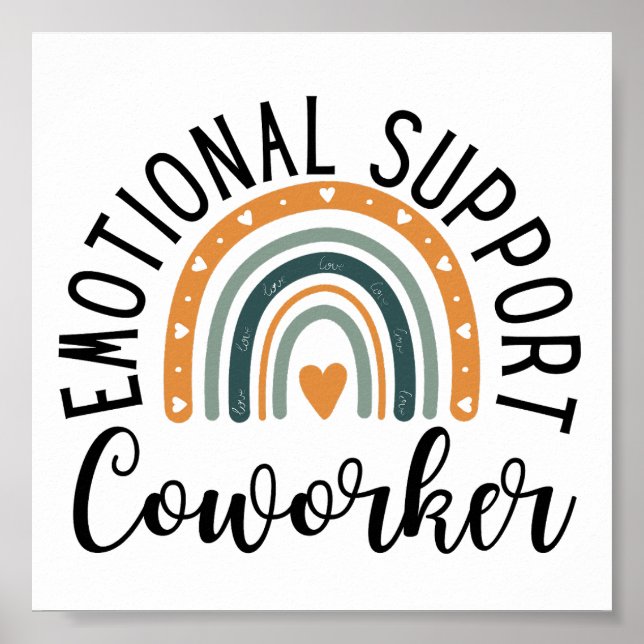 Poster Emotional Support Coworker (Frente)