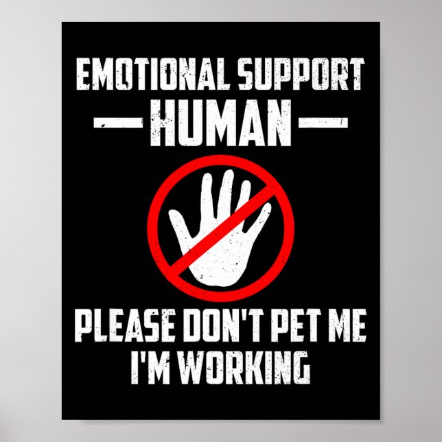 Poster Emotional-suprt Human Halloween Costume Do Not Pet (Frente)