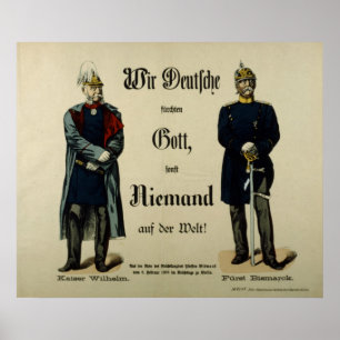 Pôster Emperor Wilhelm I and Prince Bismarck
