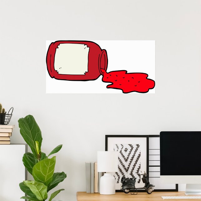 Poster Emperramento esmagado - Jar Vermelho Bonito (Criador carregado)