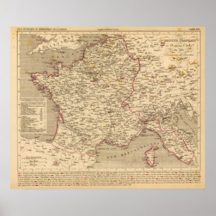 Pôster Empire Francais et Royaume d'Italie en 1809