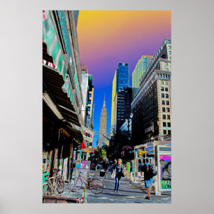 Poster Empire State Building, 42ª Rua, Nova Iorque