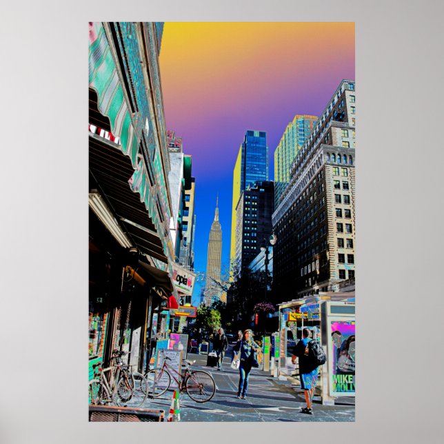 Poster Empire State Building, 42ª Rua, Nova Iorque (Frente)