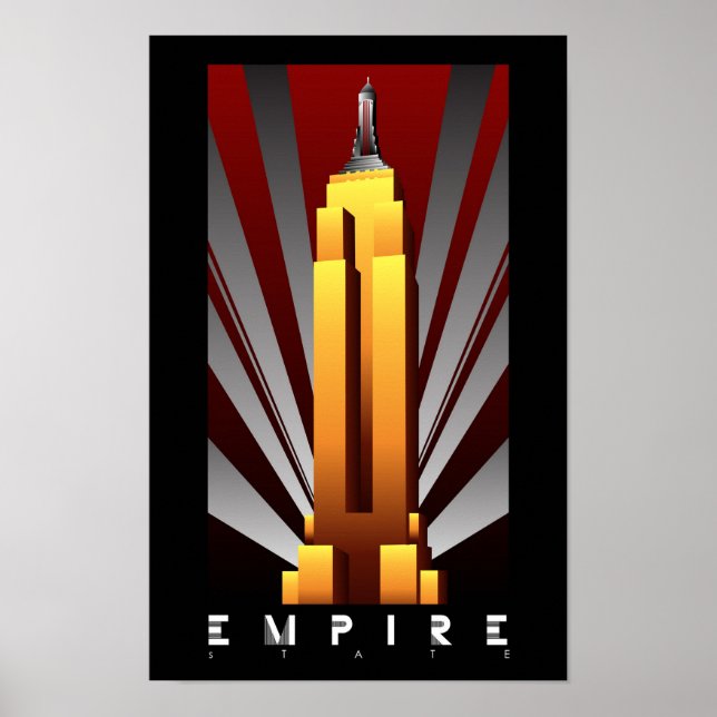 Poster - Empire State Building Art Deco (Frente)
