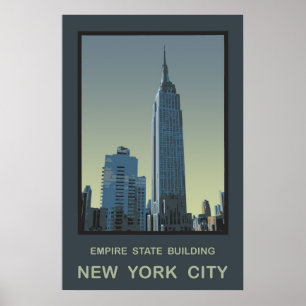 Poster Empire State Building da Nova Iorque