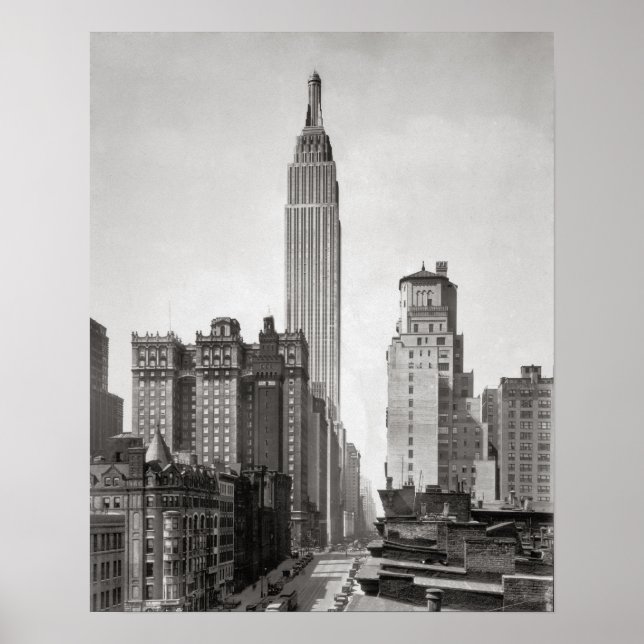 Poster Empire State & Midtown Manhattan, 1931. Vintage (Frente)