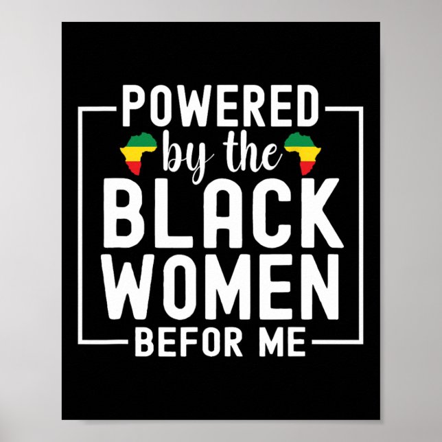 Poster Empoderado pelas Mulheres Negras Antes de Mim Hist (Frente)