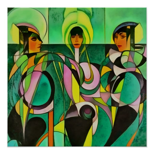 Pôster Empoderamento Igual à Abstrato de Arte de Equidade (Frente)