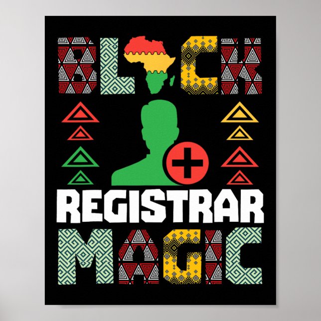 Poster Empoderando o Black Registrar Magic African Americ (Frente)