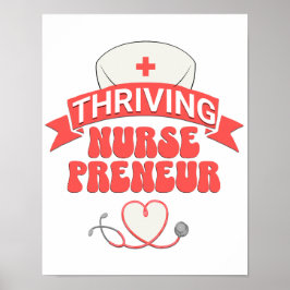 Poster Empreendedor de Enfermeiro NURSEPRENEUR, na moda T
