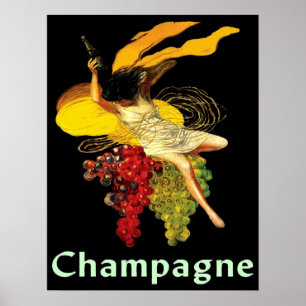 Pôster Empregada doméstica Champagne do vinho