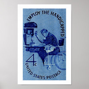 Poster Empregar os deficientes físicos