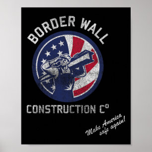 Poster Empresa de Construção do Muro da Fronteira Patriót