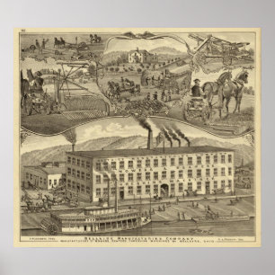 Poster Empresa de manufactura Bellaire de Bellaire, Ohio