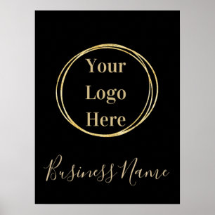 Poster Empresa Dourada minimalista e moderna personalizad