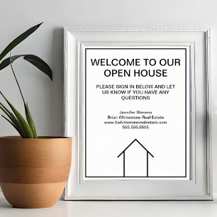 Poster Empresa Imobiliária Personalizada Open House Bem-v