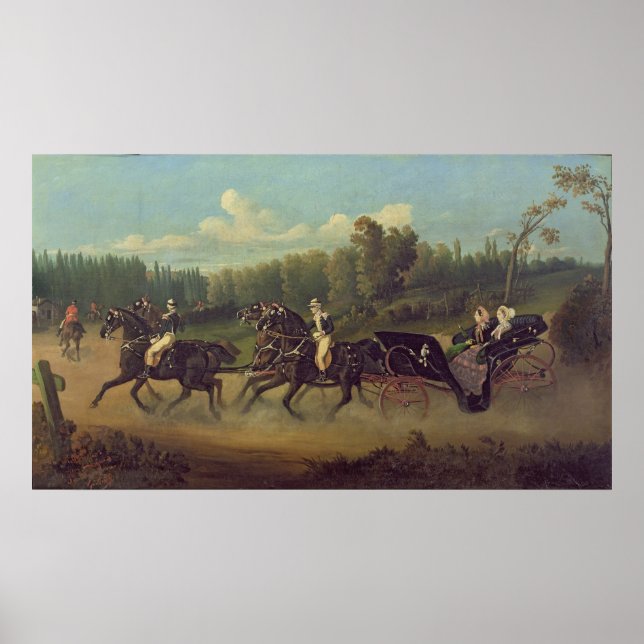 Poster Empress Eugenie  and Queen Victoria  in the (Frente)