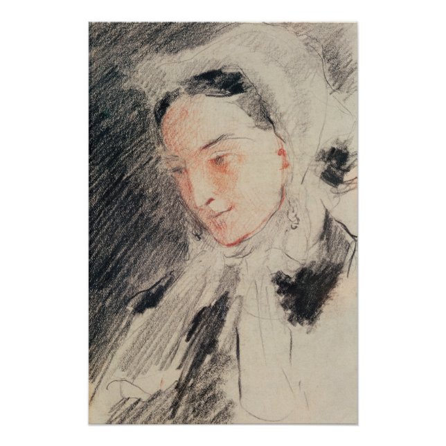 Pôster Empress Eugénie (giz preto e vermelho) (Frente)