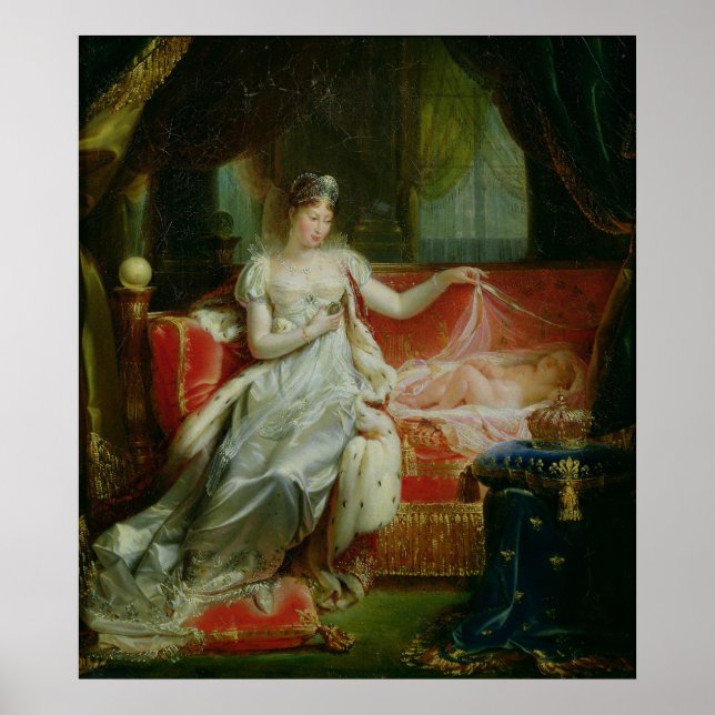 Poster Empress Marie-Louise e o Rei de Roma, 1812 (Frente)