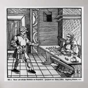 Poster Emprestador de dinheiro, 1531