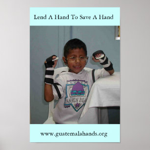 Poster Empreste uma mão para salvar uma mão