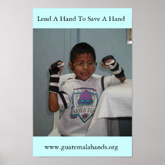 Poster Empreste uma mão para salvar uma mão