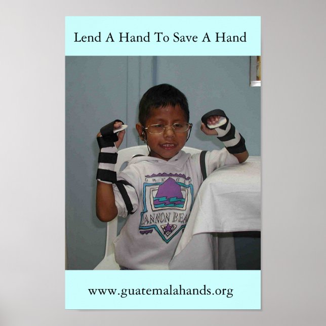 Poster Empreste uma mão para salvar uma mão (Frente)