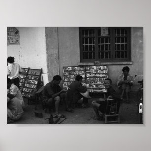 Poster Empréstimo de livros Changsha da China vintage