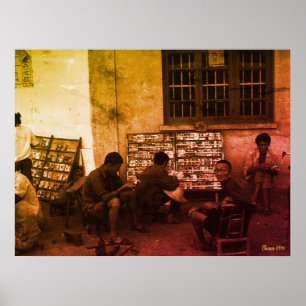 Poster Empréstimo de livros Changsha da China vintage