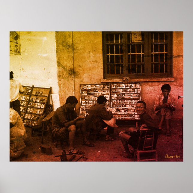 Poster Empréstimo de livros Changsha da China vintage (Frente)