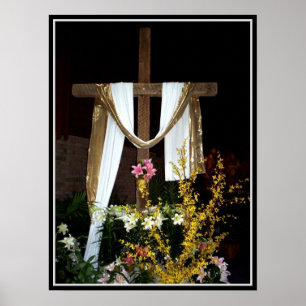 Pôster Empty Easter Cross of Jesus' Resurrection