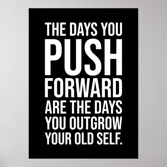 Poster Empurre-Se, Gym, Hustle, Motivação De Sucesso (Frente)