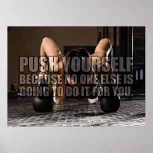 Poster Empurre-se - Malhação de Workout Motivacional