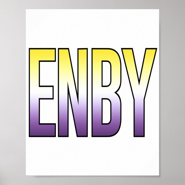 Poster ENBY - Não binário (Frente)