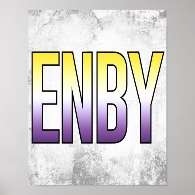 Poster ENBY - Não binário (Frente)