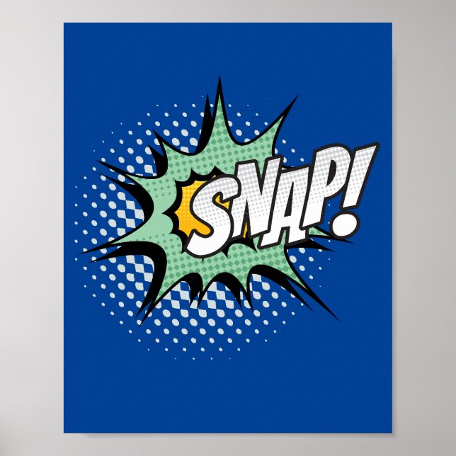 Poster Encaixe! Ação dinâmica de quadrinhos de Pop (Frente)