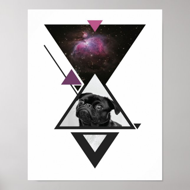 Poster Encaixe espacial | Ideia De Presente De Cachorro P (Frente)