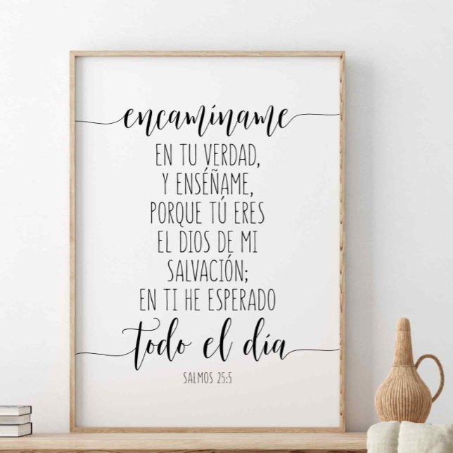 Poster Encamíname En Tu Verdad, Y Enséñame. Salmos 25:5 (Criador carregado)