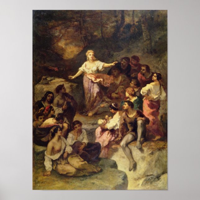 Poster Encampamento cigano, 1848 (Frente)