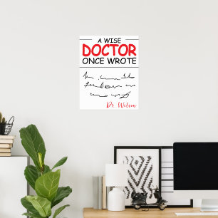 Poster Encantado Personalizado Doutor Engraçado Médico En