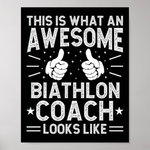 Poster Encantador de Biathlon Encantador Engraçado Biathl