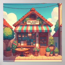 Poster Encantadora Arte de Animação para Pequenas Empresa