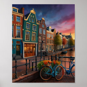 Poster Encantadora Cidade de Amsterdã