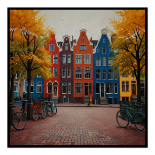 Pôster Encantadora Cidade de Amsterdã