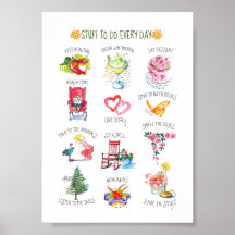 Encantadora Coisas Ilustradas A Fazer Todos Os Dia