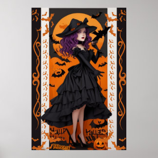 Poster Encantando Arte de Muro de Halloween para Deco Dom